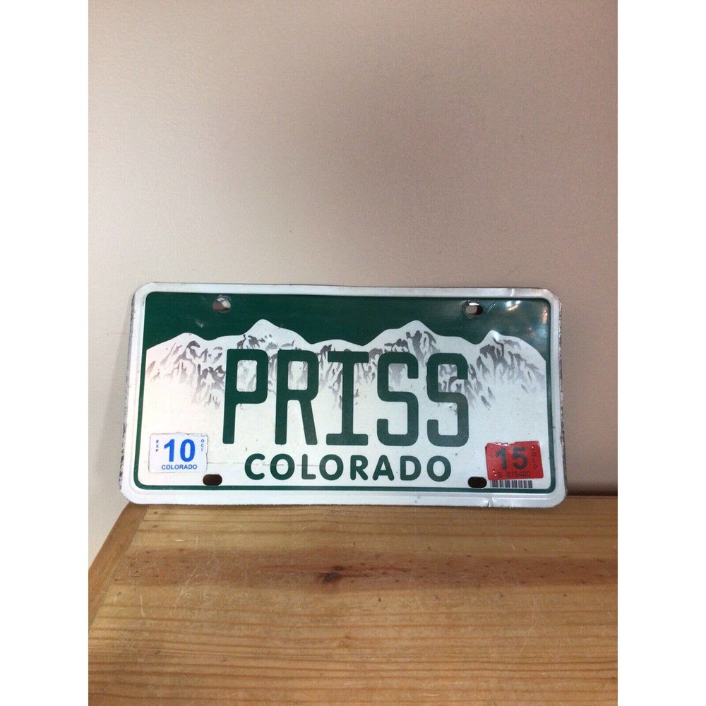 PRISS Colorado White Mountains Personalized Prestige License Plate 2010